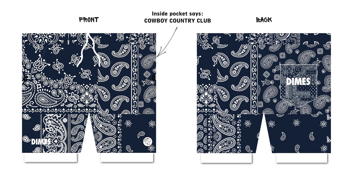 Blue Paisley Short – Drop Dimes Co