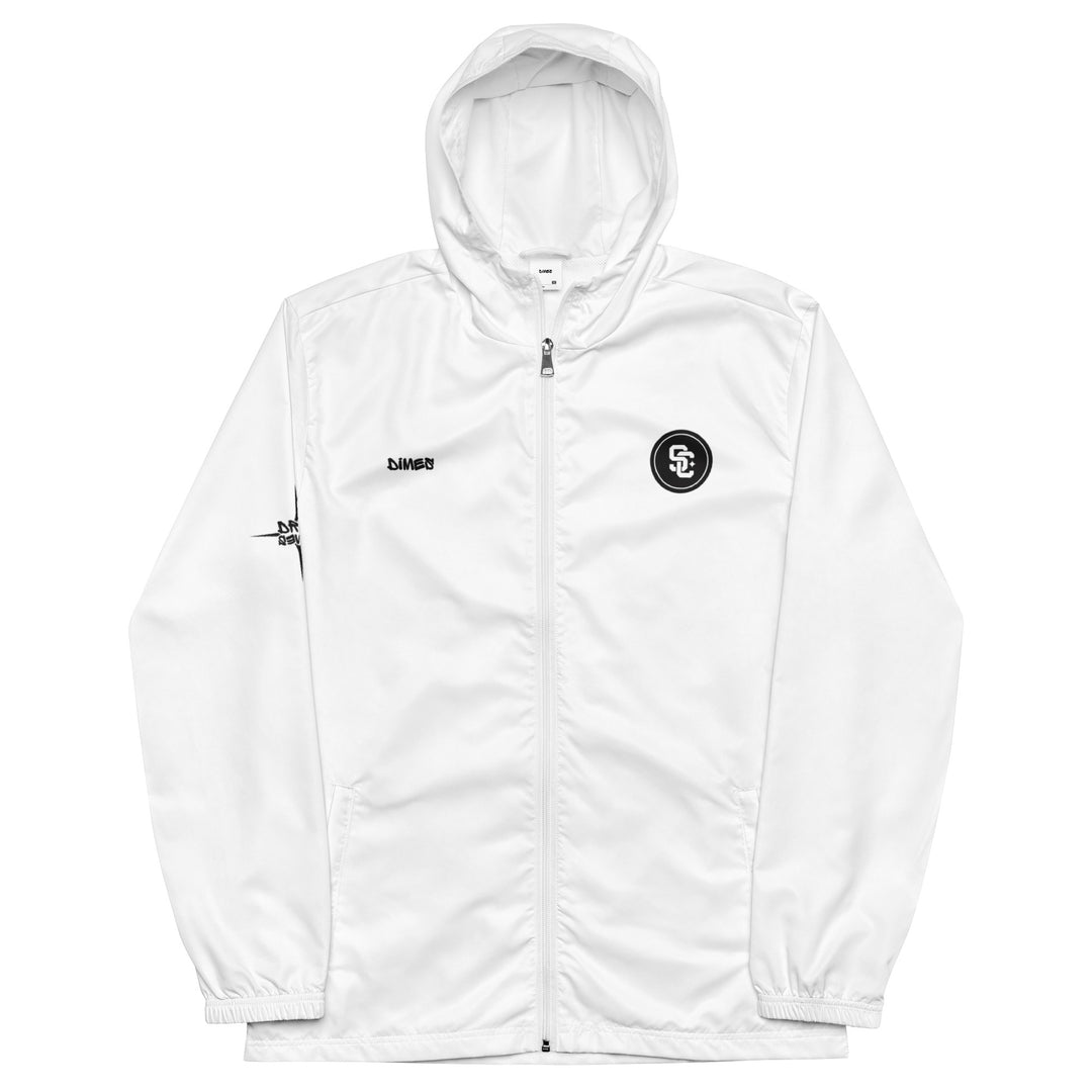 All white windbreaker hotsell